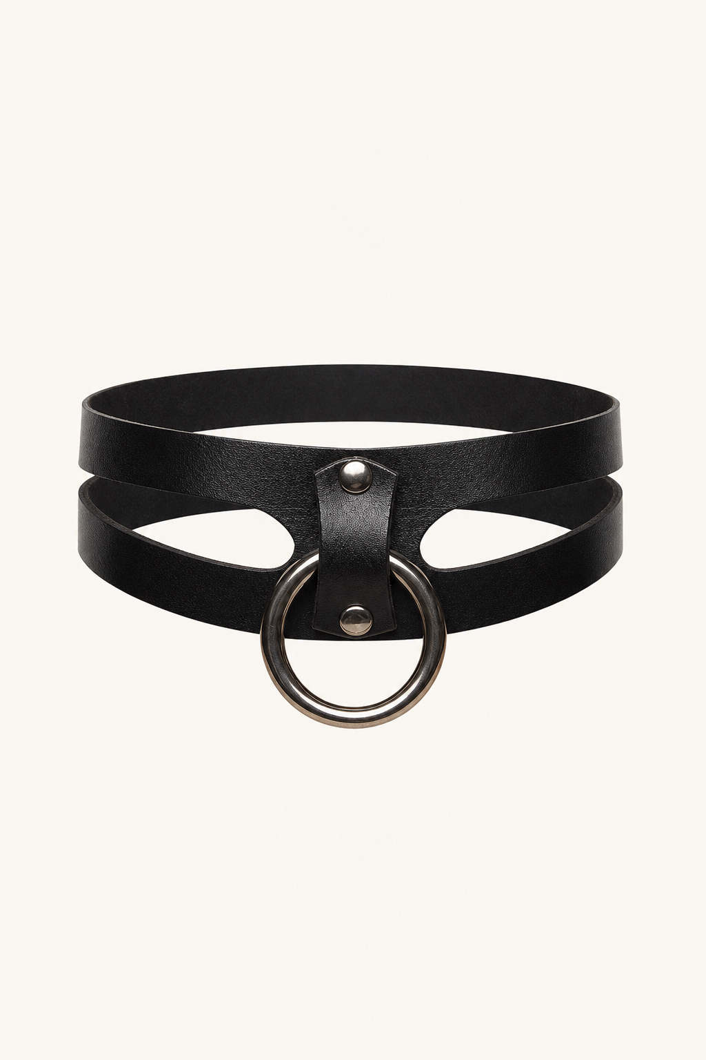 Collier Deux Brins Cuir noir