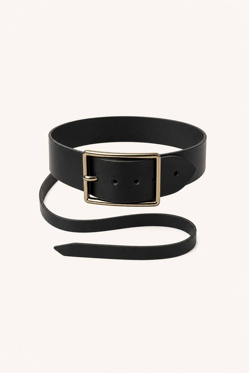 Collier Ceinture Cuir noir