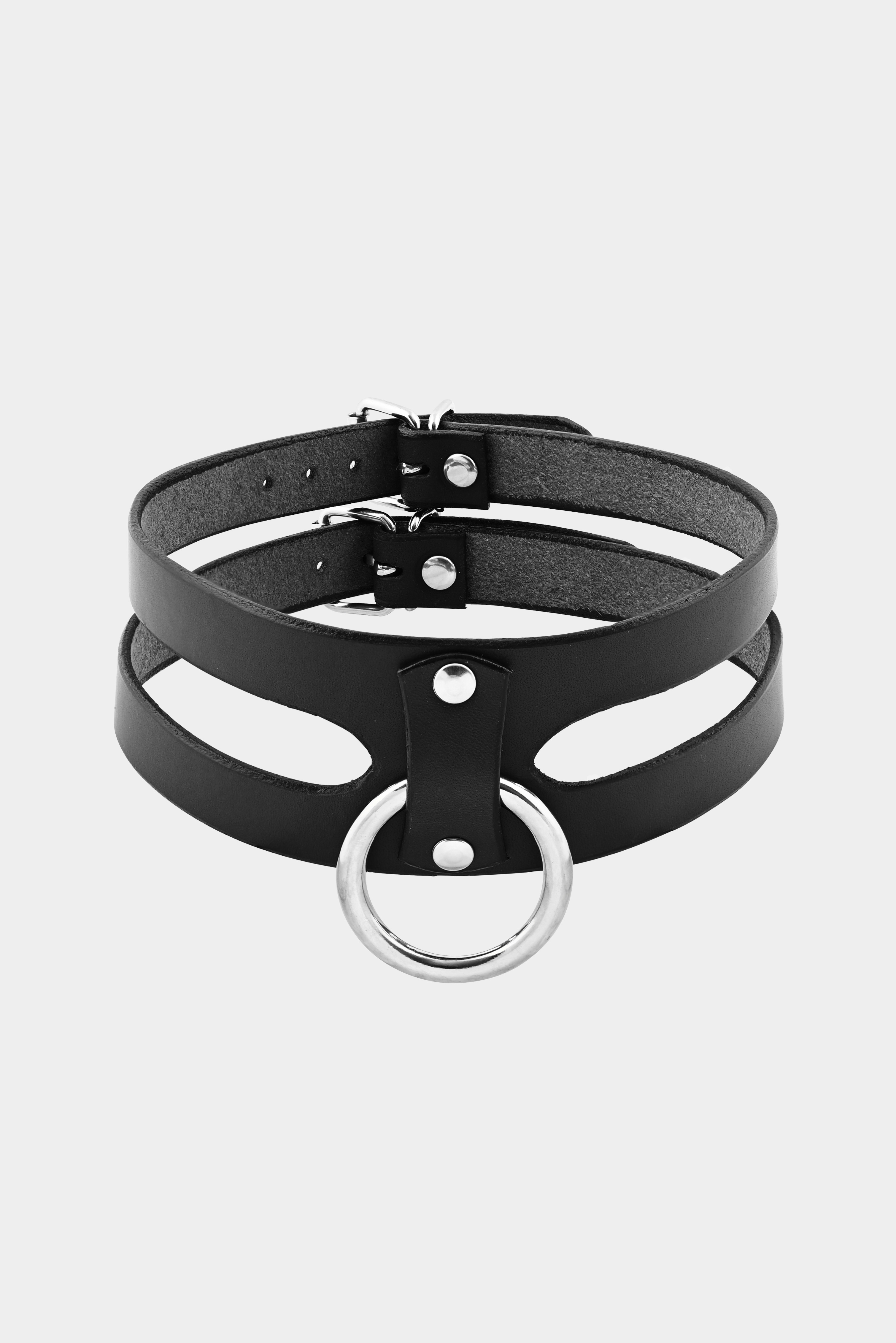 Collier Deux Brins Cuir noir