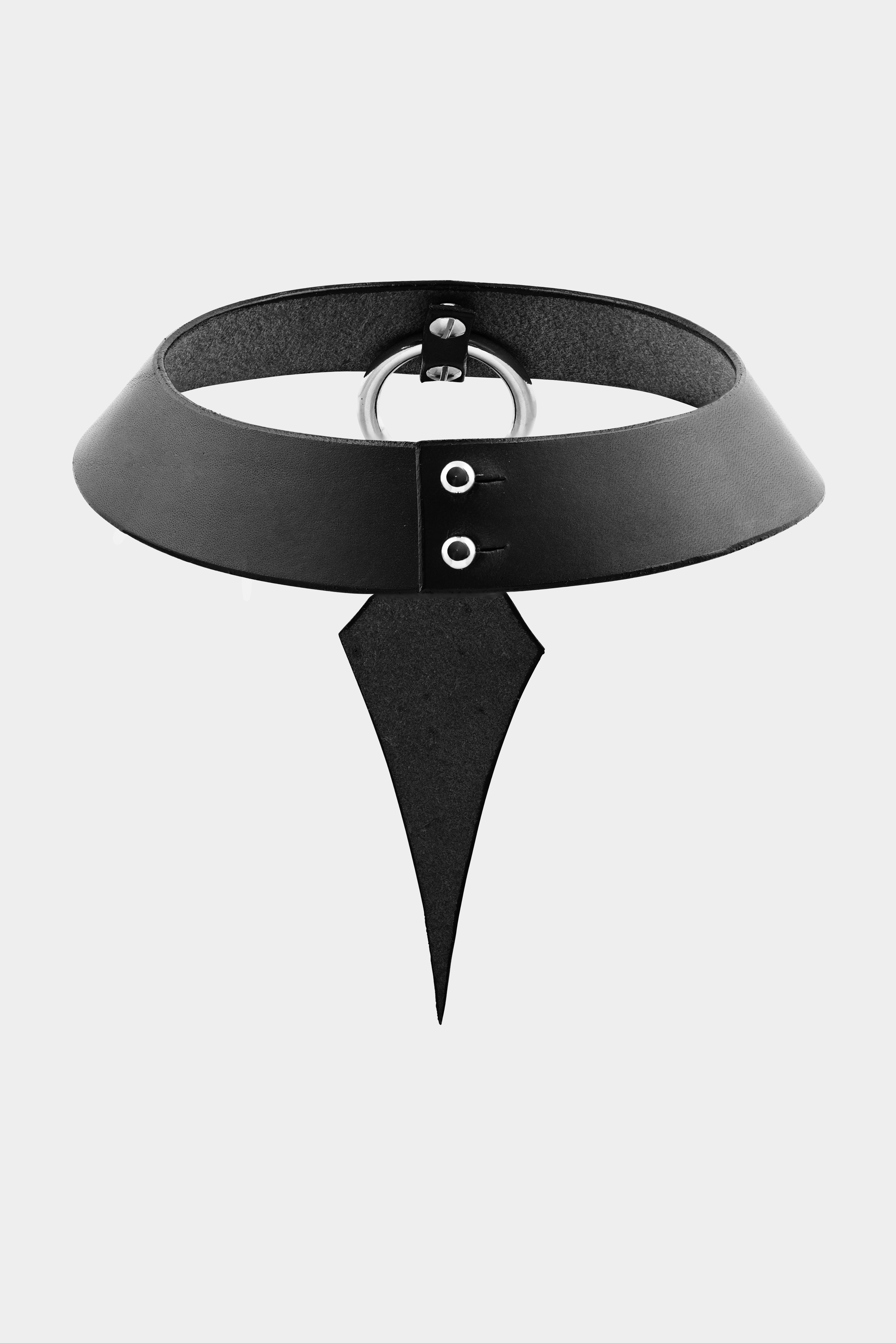 Collier Pendentif Cuir noir