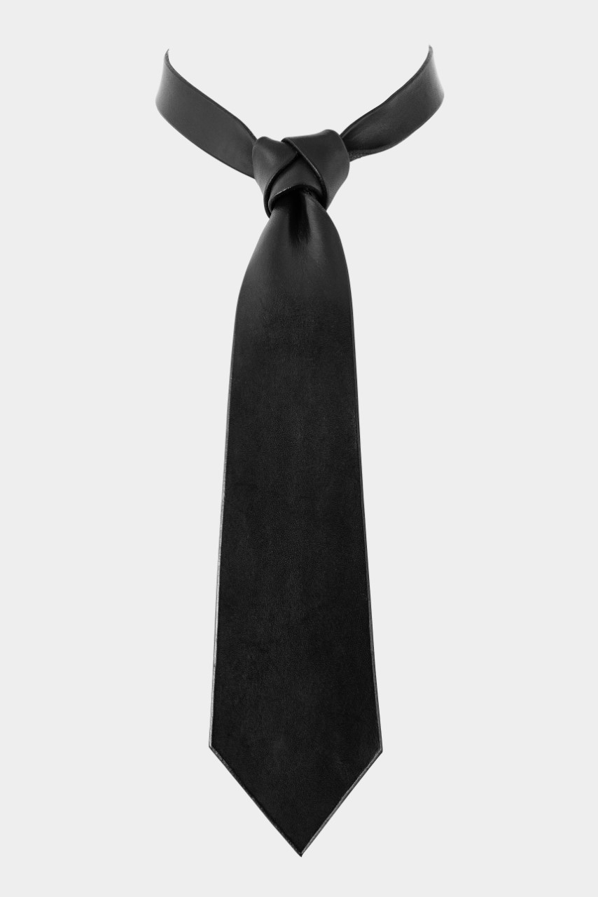 Petite cravate Cuir noir
