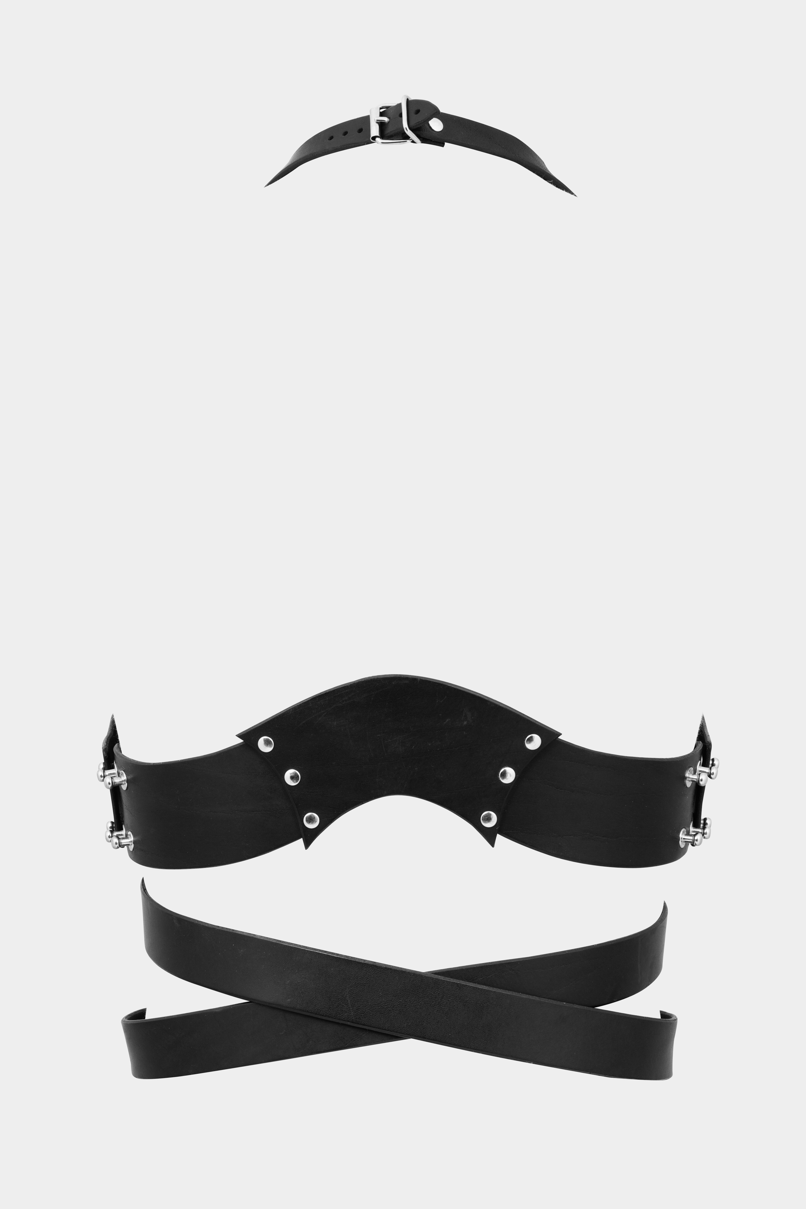 Soutien-Gorge Enlacé Cuir noir