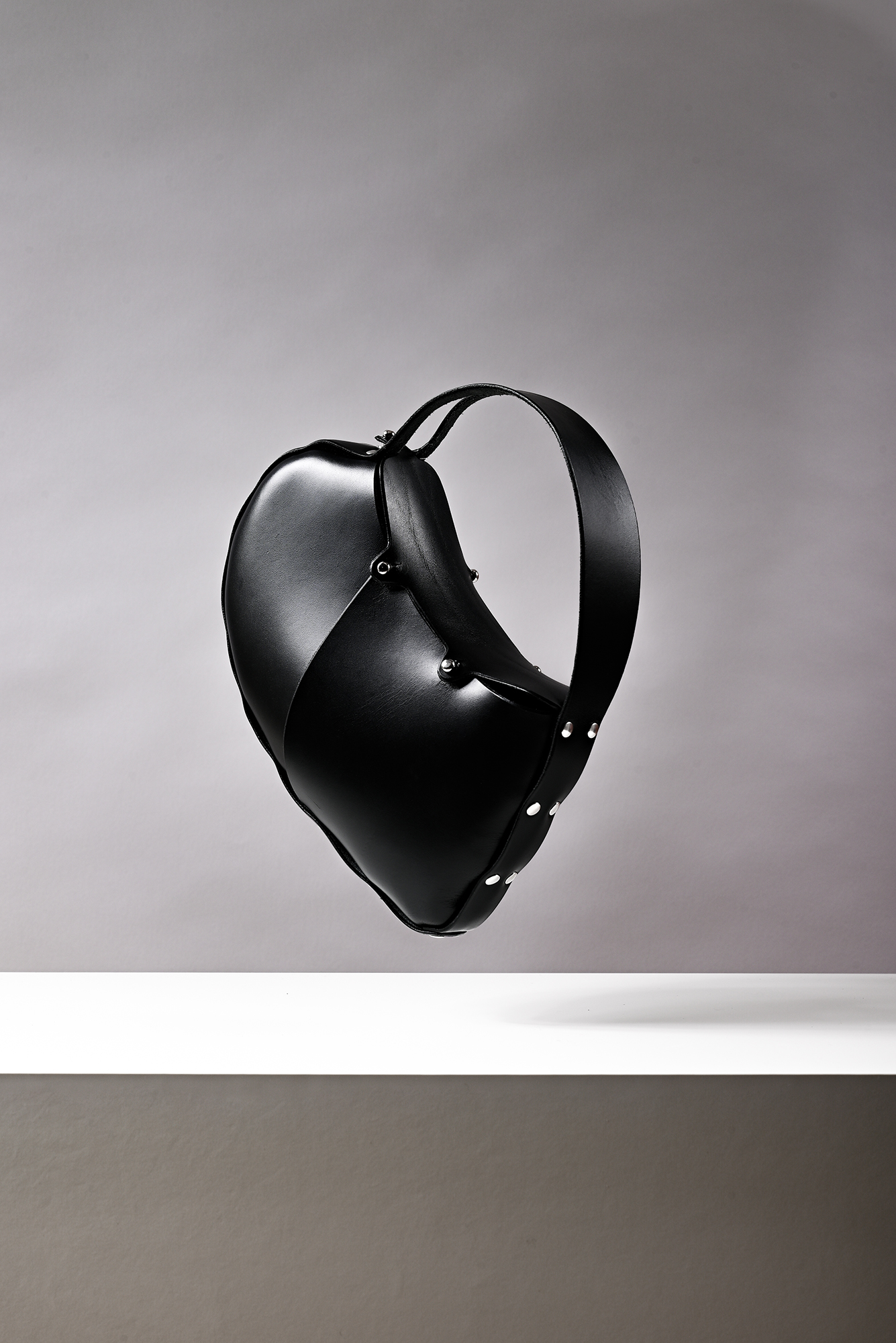 Sac Coeur Cuir noir